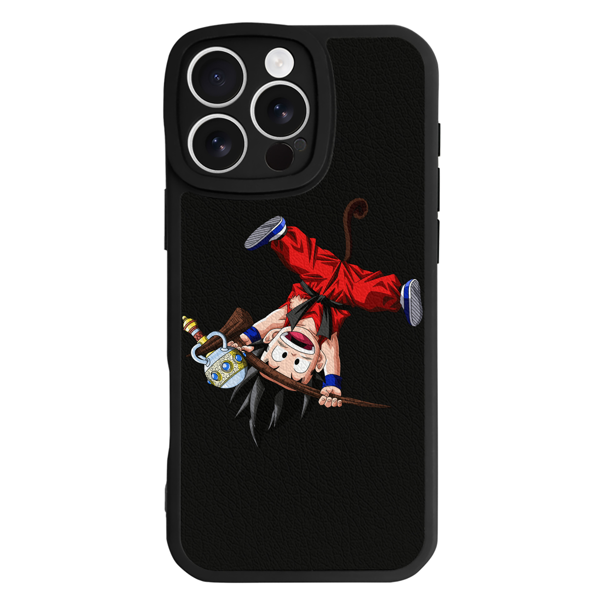 （画像用） ドラゴンボール 孫悟空（そん ごくう）Son Goku カカロット DRAGON BALL Kakarotto 【iPhone 16シリーズ対応】シリコンスマホケース（レザー調） 材質：シリコン